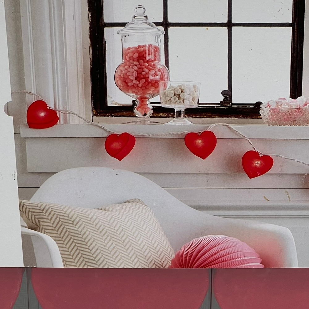 Threshold Heart String Lights 10ct Red Brand New Valentines Indoor Outdoor Decor